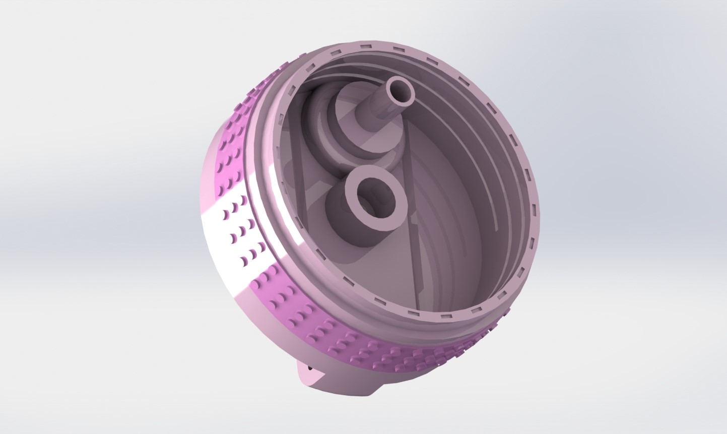 The top piece of a Watterbottle Created in SolidWorks